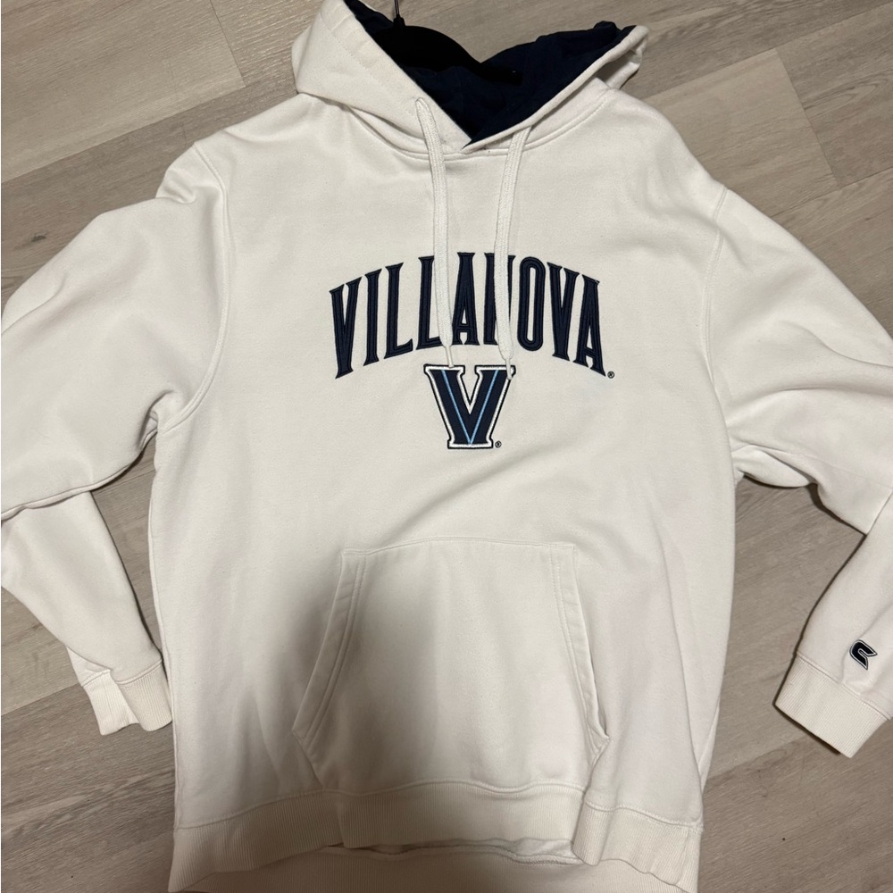 Champion White Hoodie with Villanova Logo